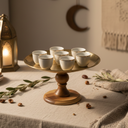 Metal & Wooden Serving Platter